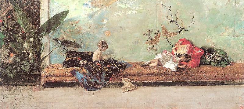 The Artist's Children in the Japanese Salon, Marsal, Mariano Fortuny y